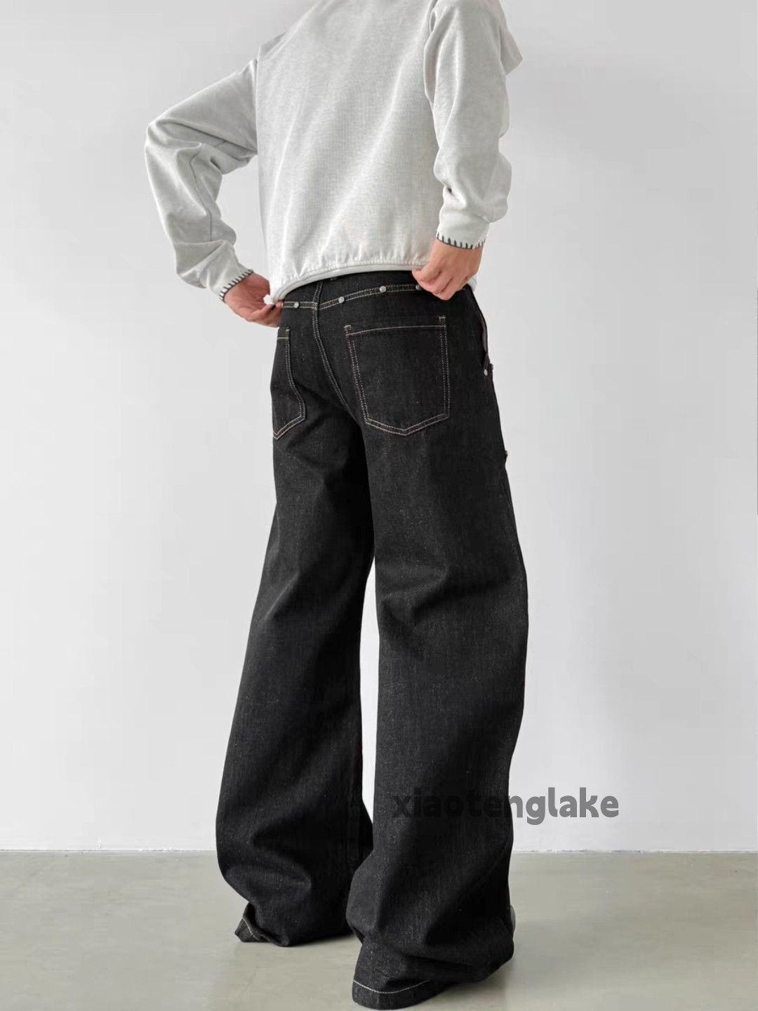 Jean xtl vintage loose baggy skate hiphop flared cargo jeans Size US 32 / EU 48 - 2 Thumbnail
