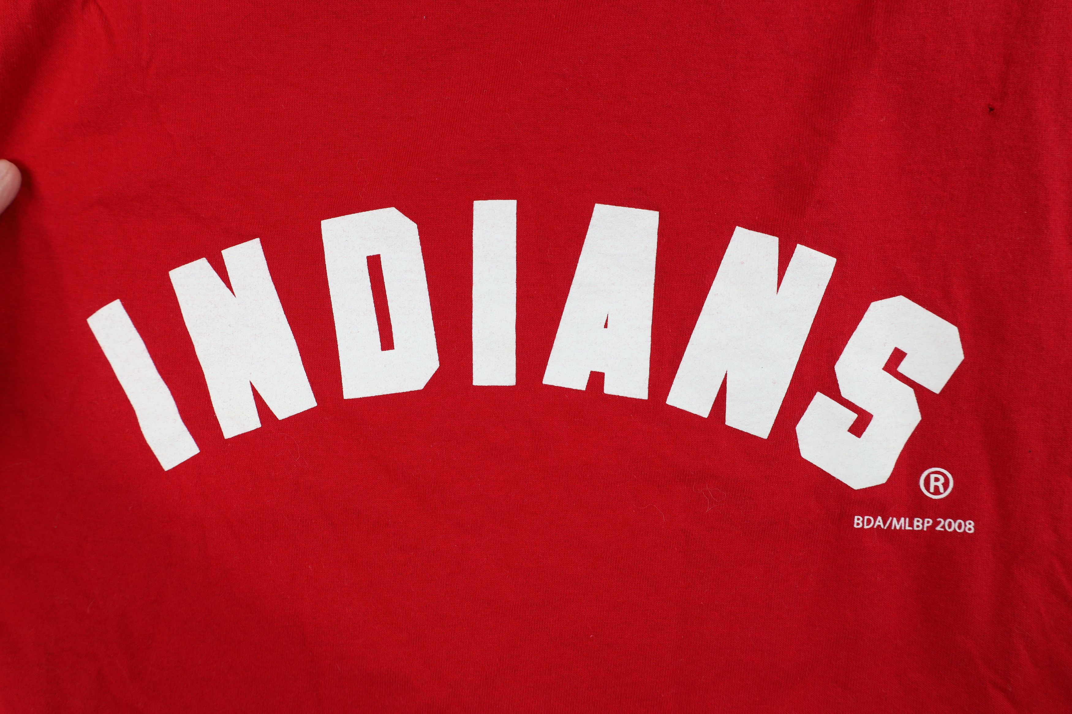 Vintage Vintage Y2K 2008 Cleveland Indians Baseball T-Shirt Red Size US XL / EU 56 / 4 - 6 Thumbnail