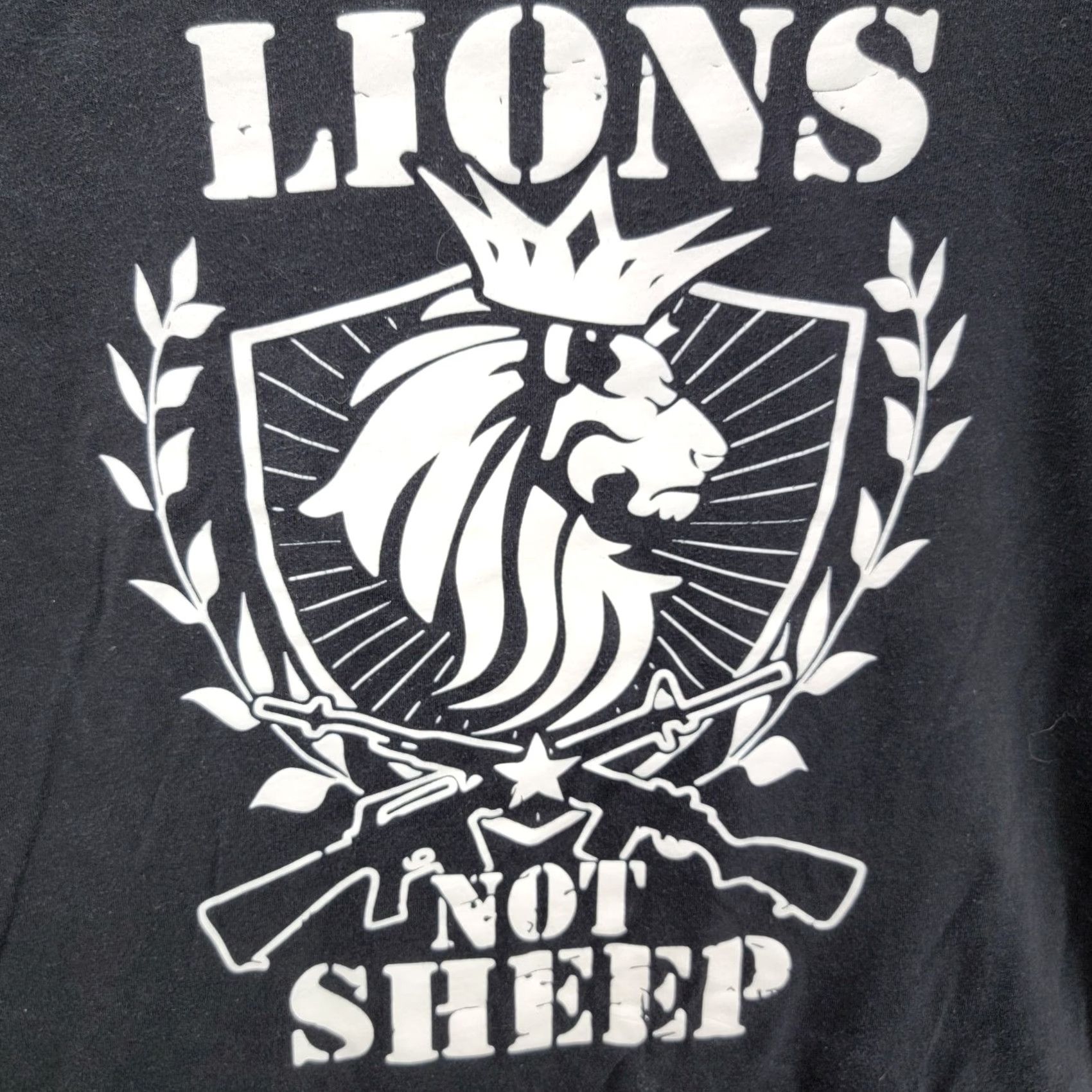 Vintage Lions Not Sheep shirt mens Large Black Size US L / EU 52-54 / 3 - 4 Thumbnail