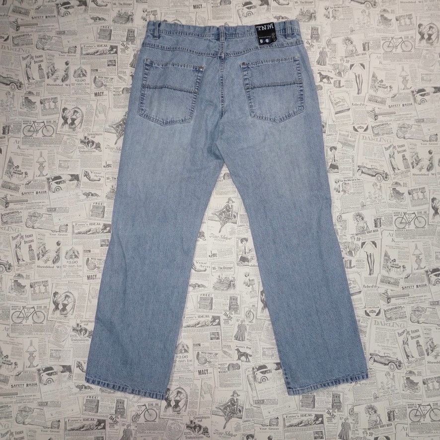 Vintage 38 - Vintage Y2K TNM super faded denim 00s baggy jeans pants Size US 38 / EU 54 - 1 Thumbnail
