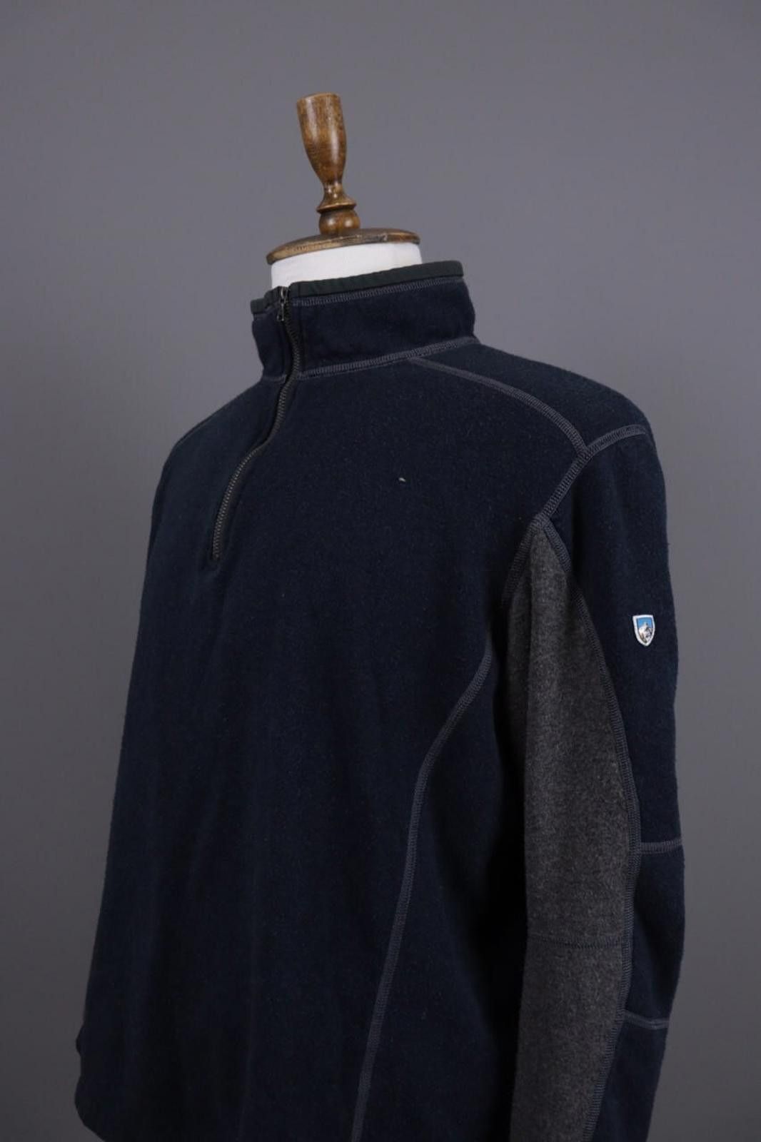 Kuhl Kuhl Vintage Blue 1/4 Zip Collorblock Fleece Jacket Size XL Size US XL / EU 56 / 4 - 7 Thumbnail