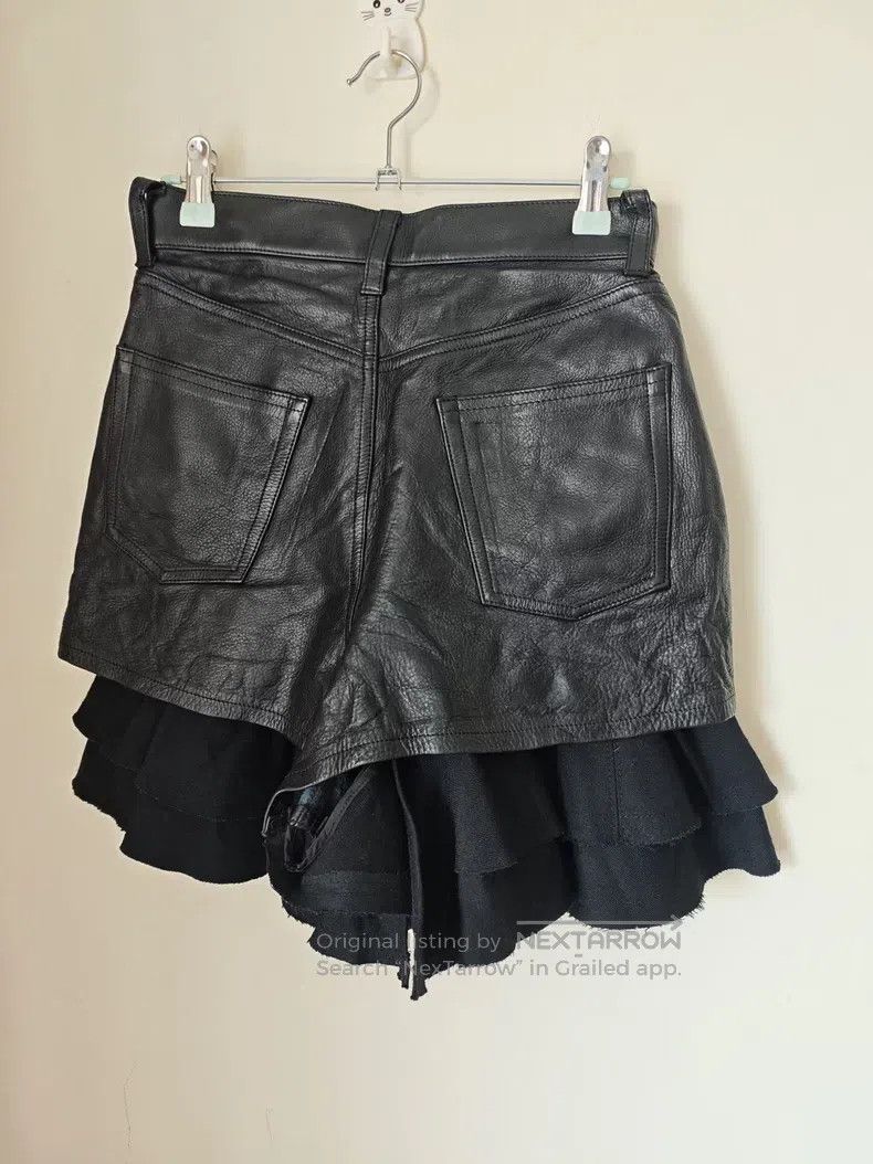 Junya Watanabe Junya Watanabe size XS Leather Patchwork Flared Skirt Size 23" - 2 Thumbnail