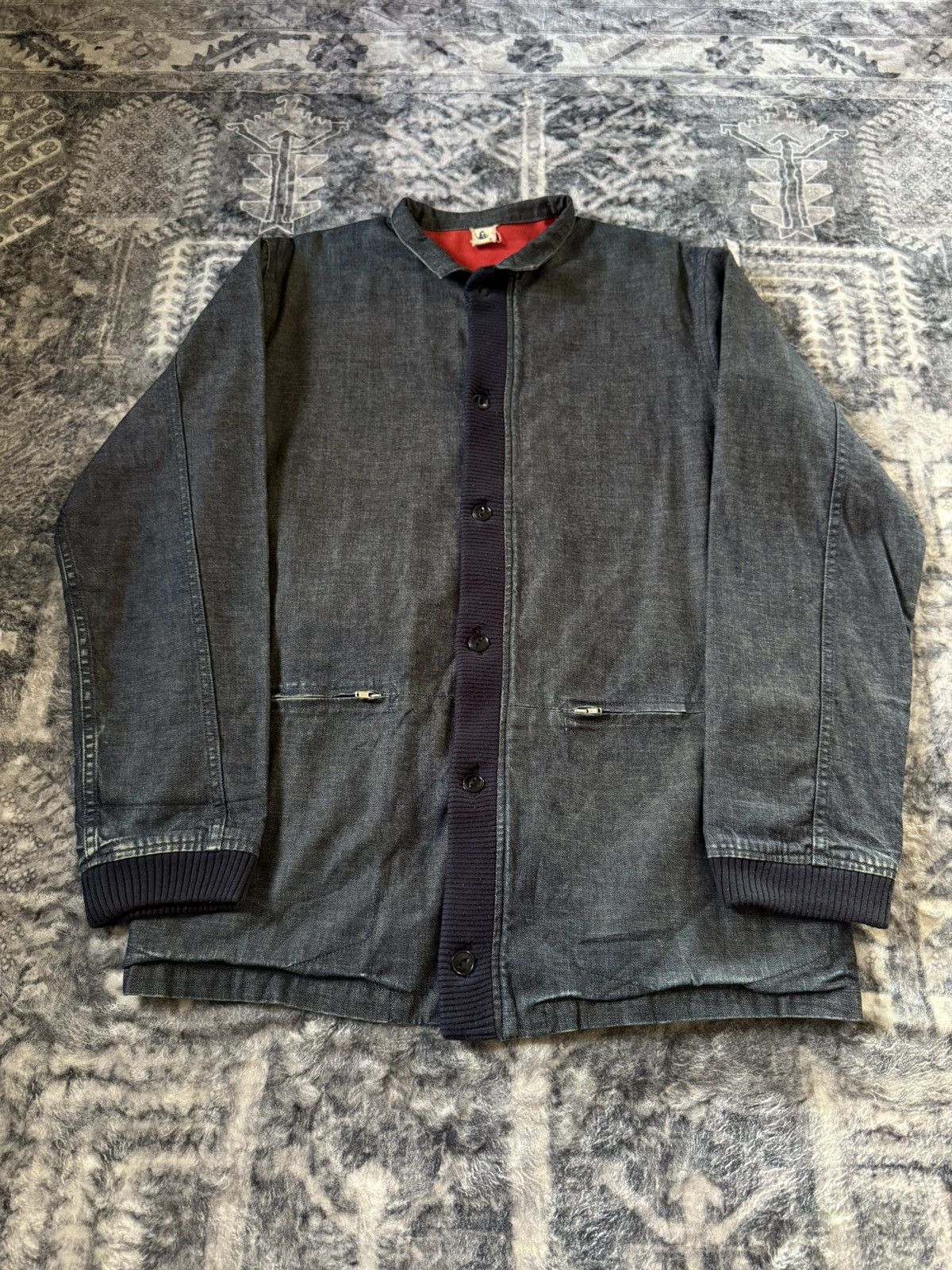 Vintage Eternal Natural Indigo Dyed Chore Jacket