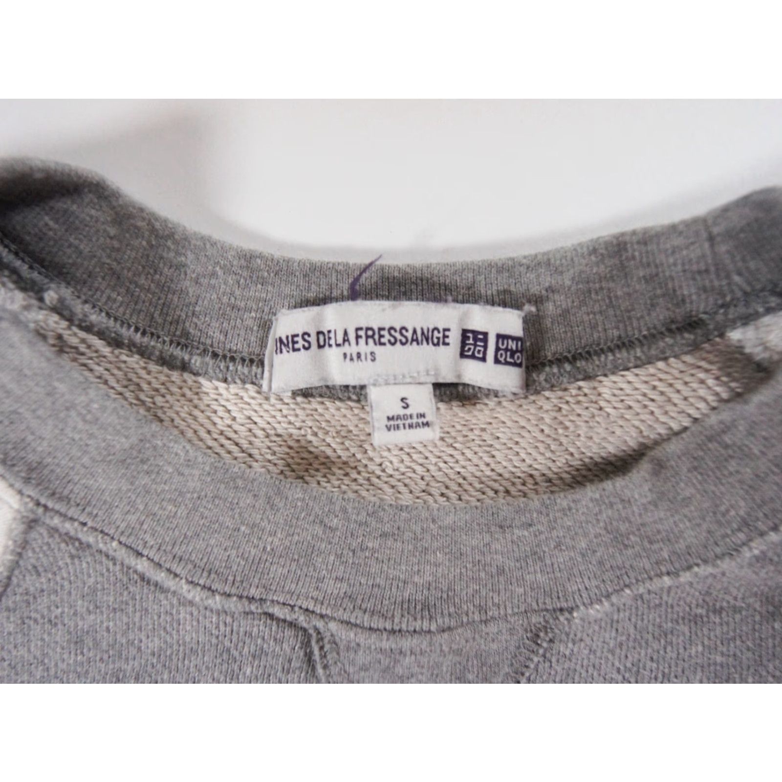 Uniqlo VINTAGE Uniqlo x Ines de La Fressange Sweatshirt Shirt Women S Gray Crewneck Pullover All Seasons 90s? Size S / US 4 / IT 40 - 7 Thumbnail