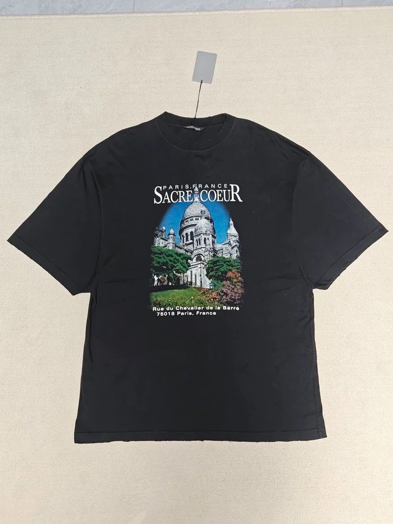 Balenciaga Balenciaga Sacre Coeur Graphic Short Sleeve T-Shirt - dmc Size US S / EU 44-46 / 1 - 1 Thumbnail