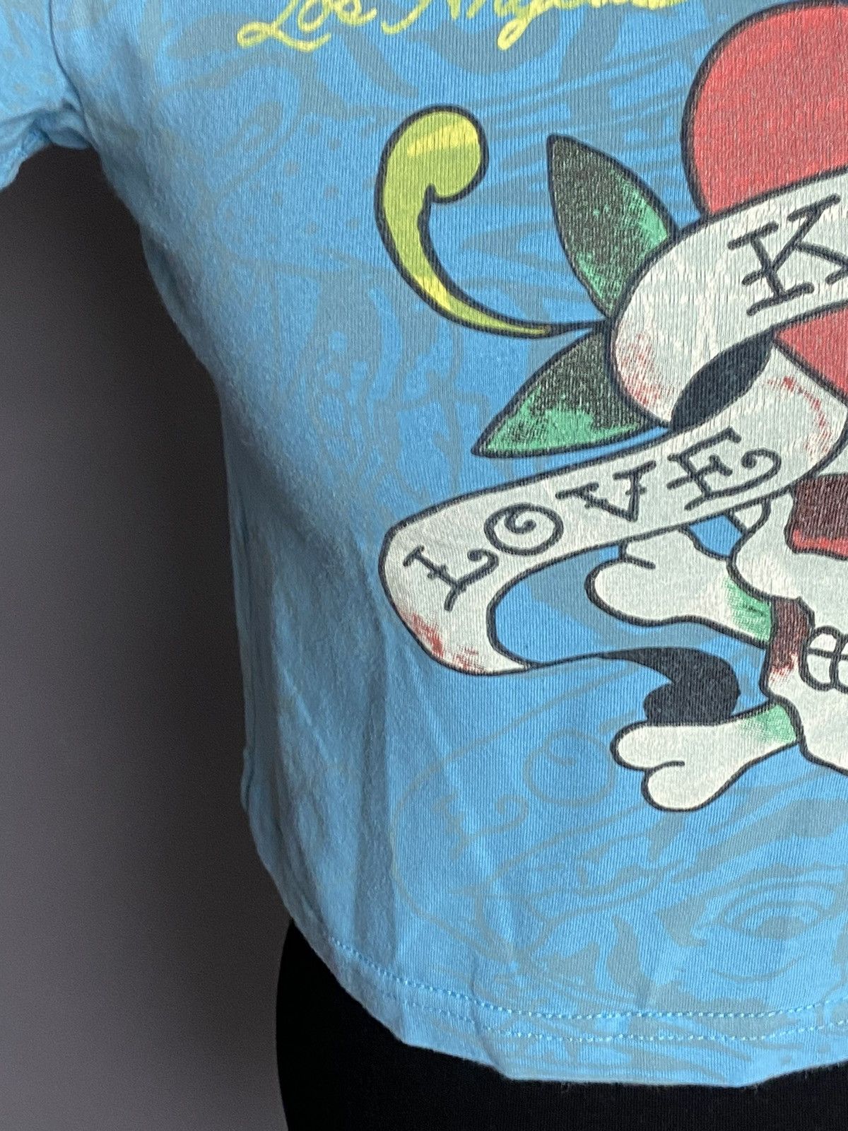 Ed Hardy Ed Hardy Cropped T-Shirt Blue Graphic Skull Animal Size M Size M / US 6-8 / IT 42-44 - 6 Thumbnail