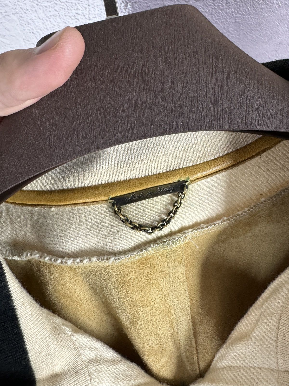 GF Ferre Gianfranco Ferre leather canvas made in Italy jacket rare Size US M / EU 48-50 / 2 - 13 Thumbnail