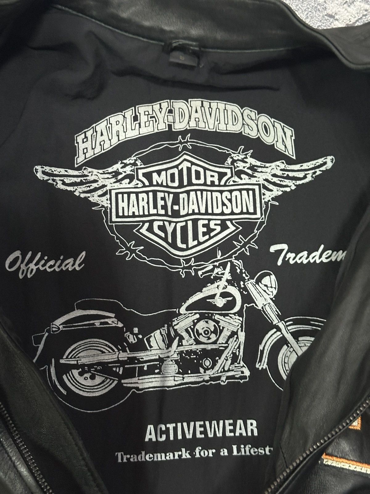 Harley Davidson Harley-Davidson Victory Lane Leather Riding Jacket Size S Size US S / EU 44-46 / 1 - 6 Thumbnail