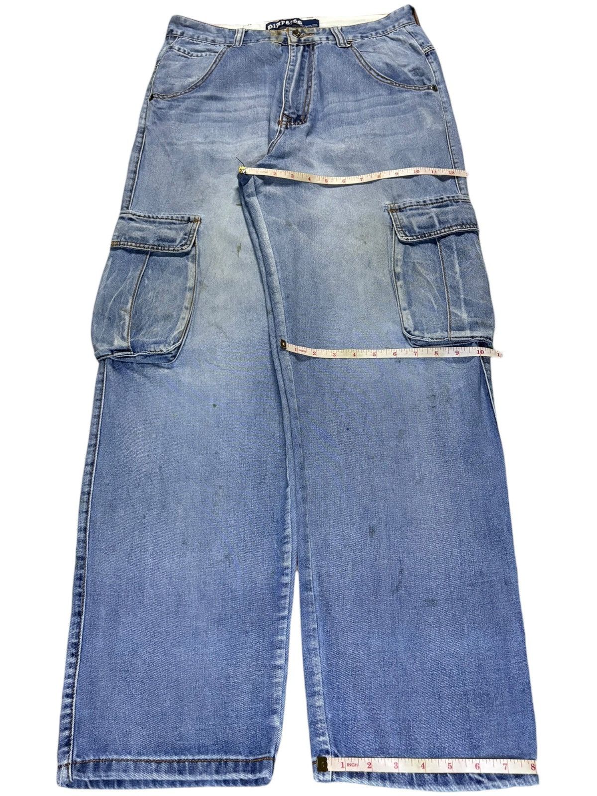 Japanese Brand Vintage Japanese Brand Mud Wash Loose Cargo Jeans Size US 32 / EU 48 - 14 Thumbnail