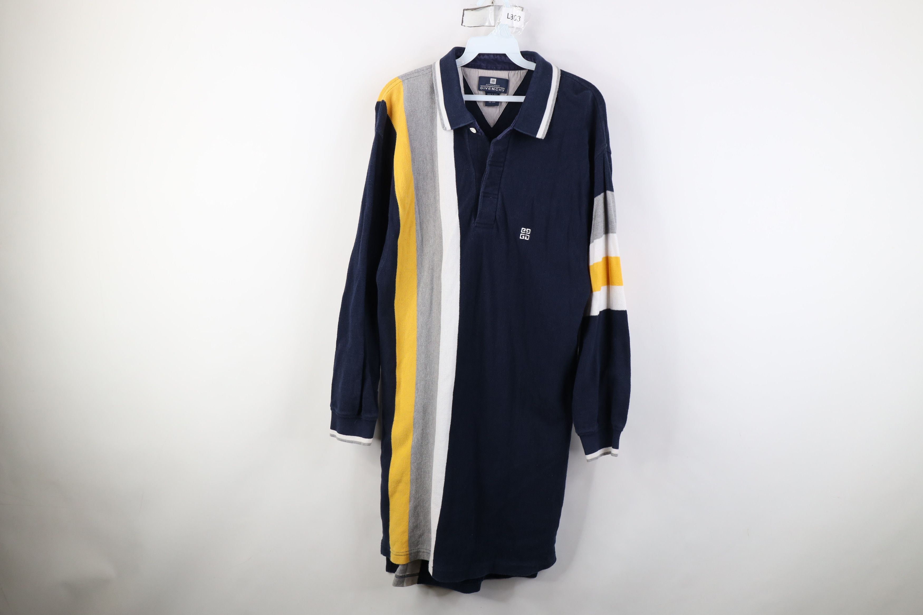 Givenchy Vintage 90s Givenchy Long Sleeve Rugby Polo Shirt Cotton Size US XL / EU 56 / 4 - 1 Thumbnail