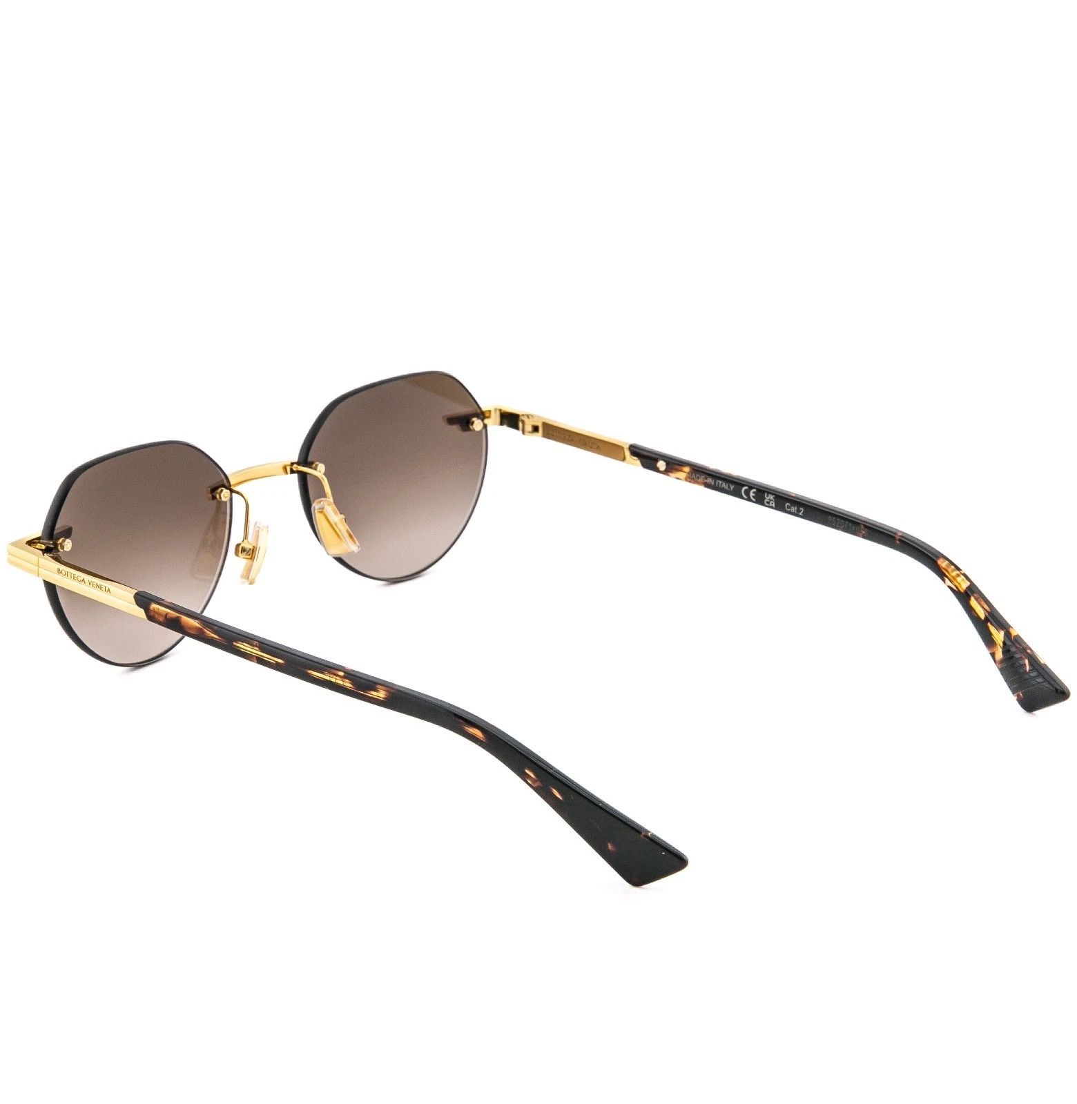 Bottega Veneta BOTTEGA VENETA 1379 BV1379S Brown Classic Oval Sunglass 003 Size ONE SIZE - 2 Thumbnail