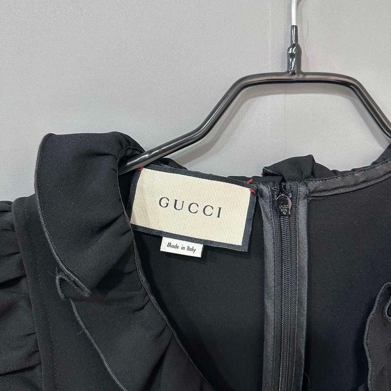 Gucci Gucci Black horse buckle waistless sleeveless dress 2506-Ne Size XXS / US 00 / IT 34 - 4 Thumbnail