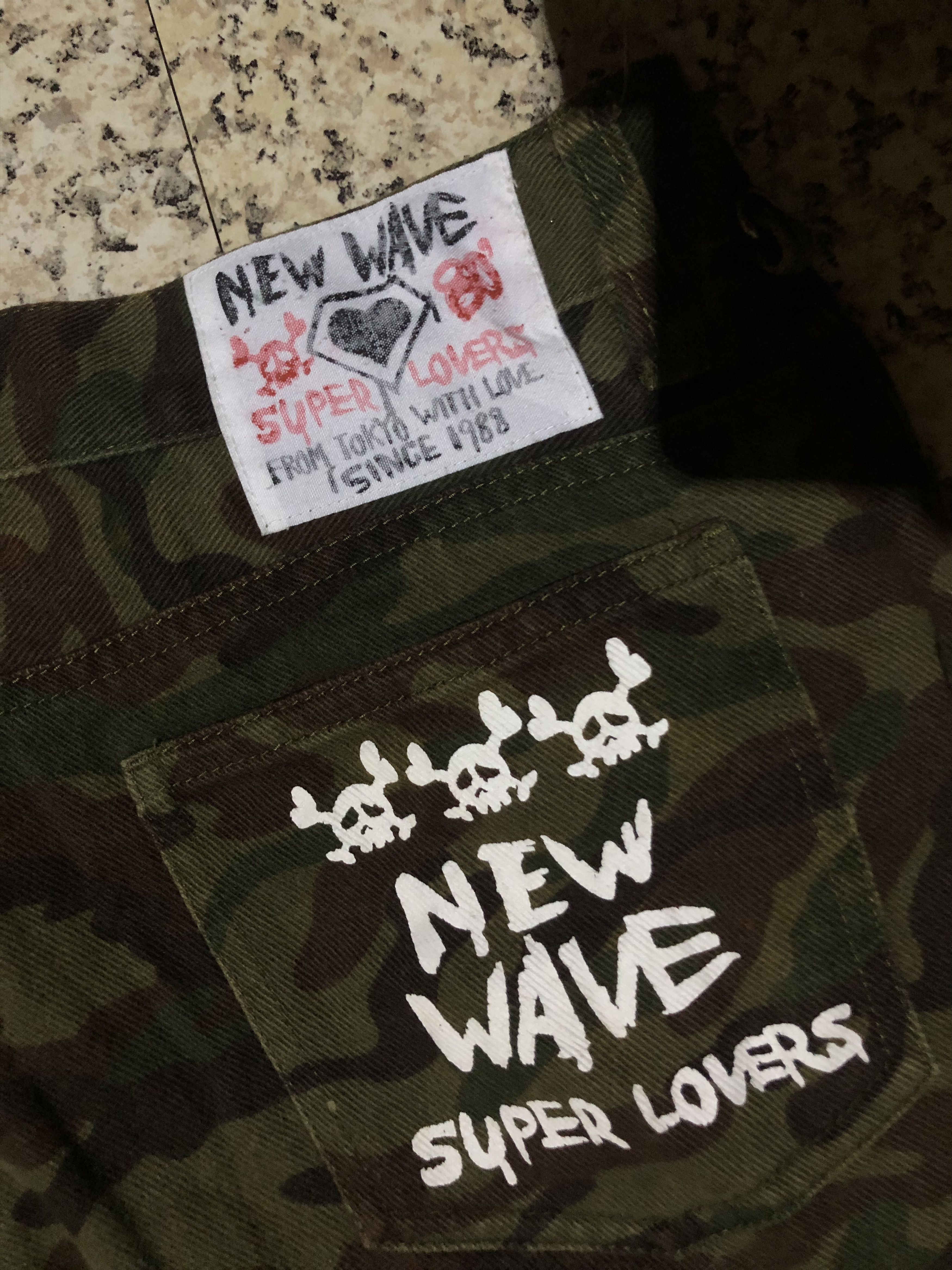 Japanese Brand Vintage Y2K SUPER LOVERS TOKYO "NEW WAVE" Camouflage Jeans Size 29" - 13 Thumbnail