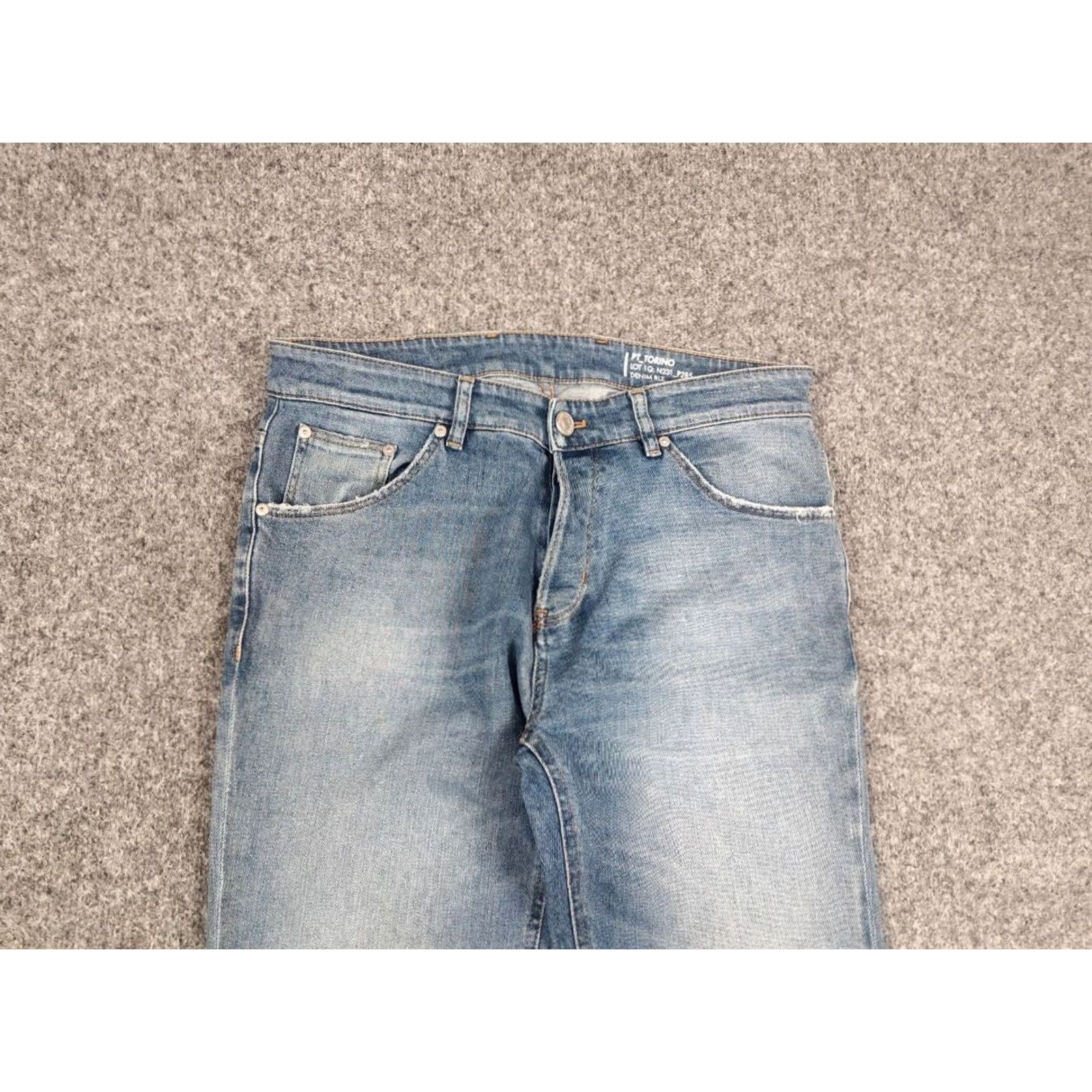 PT Torino PT Torino Jeans Ankle 33 Mens Regular Blue Denim 5-Pocket Design Casual Wear Size US 33 - 5 Thumbnail