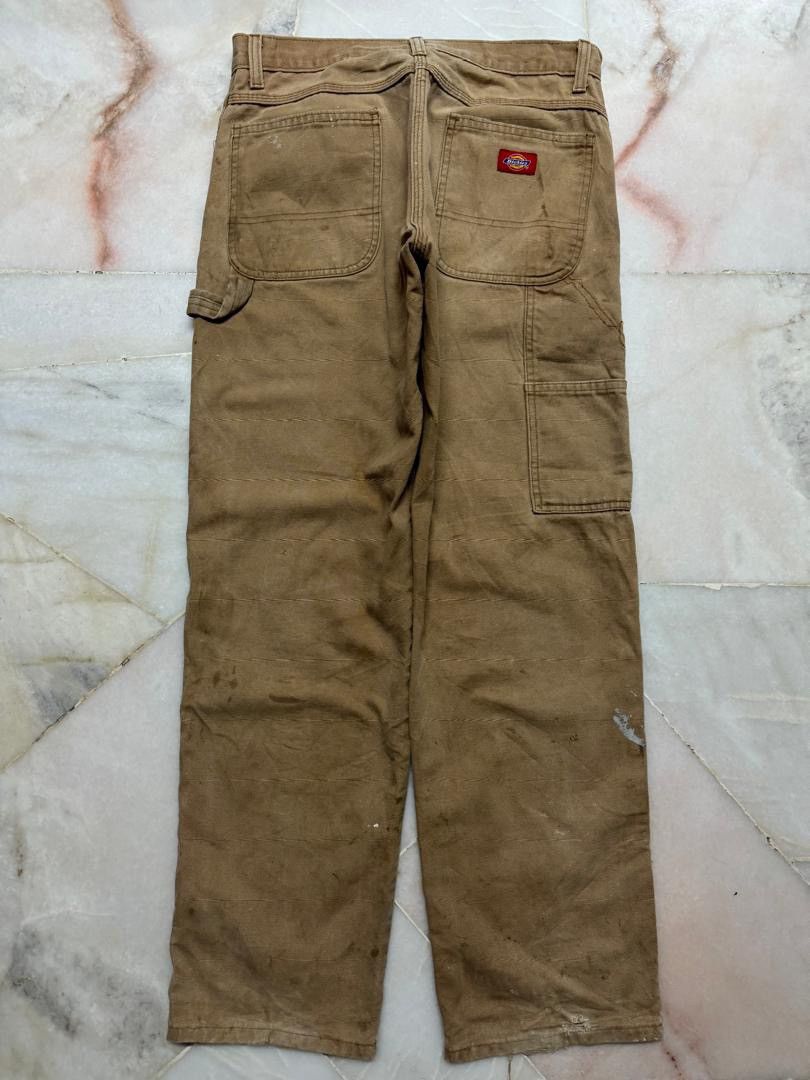 Dickies 💥CRAZY💥VTG DICKIES INSANE THRASHED DUCK WORKWEAR CARPENTER Size US 29 - 12 Thumbnail