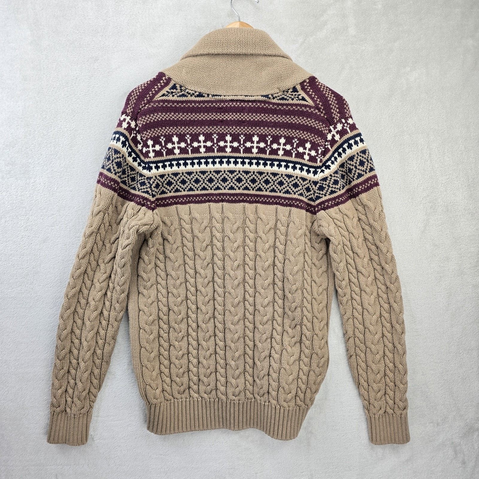 Daniel Hechter Daniel Hechter Shawl Cardigan Small Fair Isle Cable Knit Size US S / EU 44-46 / 1 - 8 Thumbnail