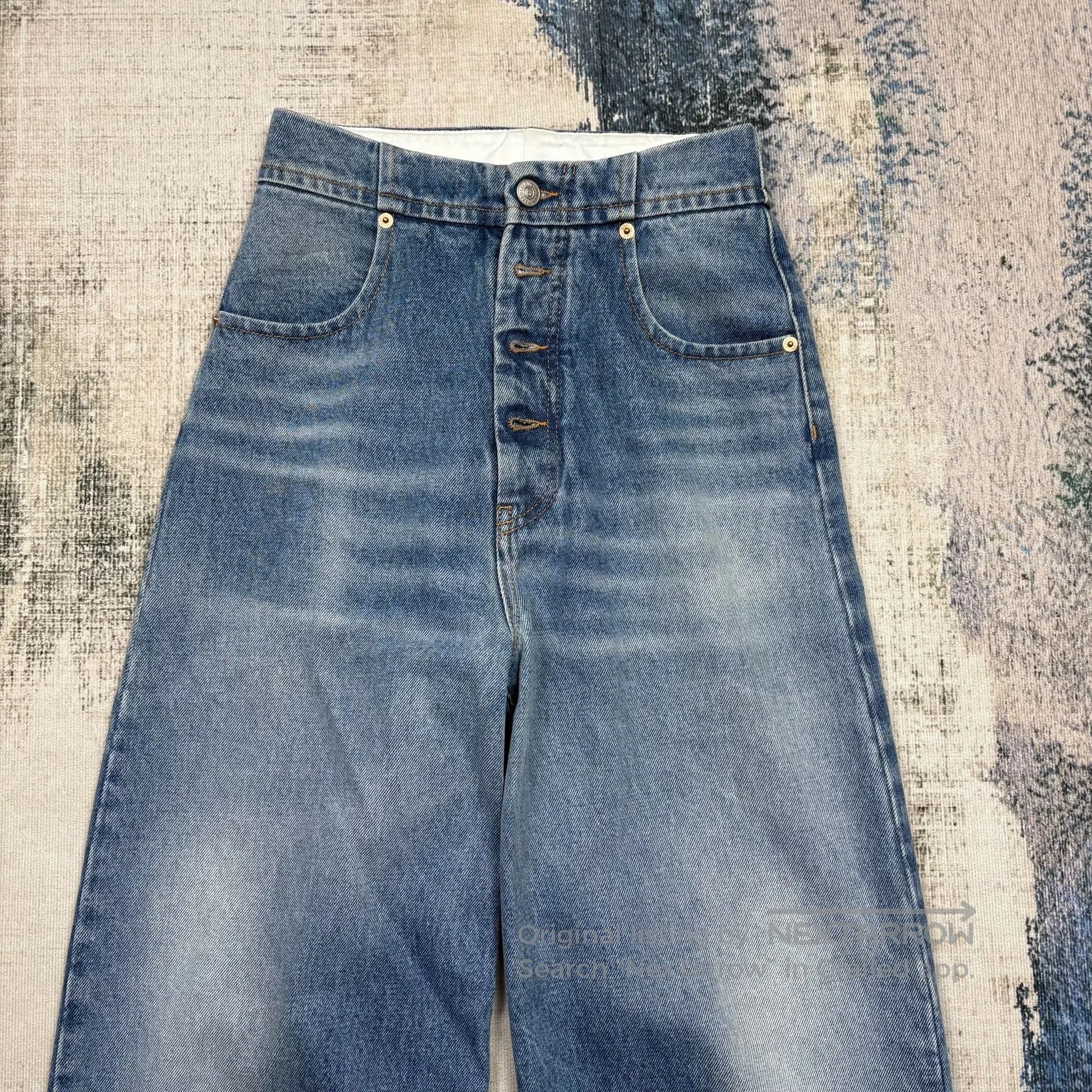 MM6 MM6 Maison Margiela FW21 Distressed Denim Jeans. Size 37" - 2 Thumbnail