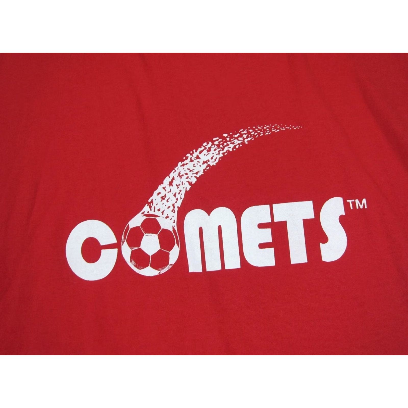 Fruit Of The Loom VINTAGE Fruit of the Loom Comets Shirt Mens 2XL Red 80s 90s Retro Sports Tee Size US XXL / EU 58 / 5 - 2 Thumbnail