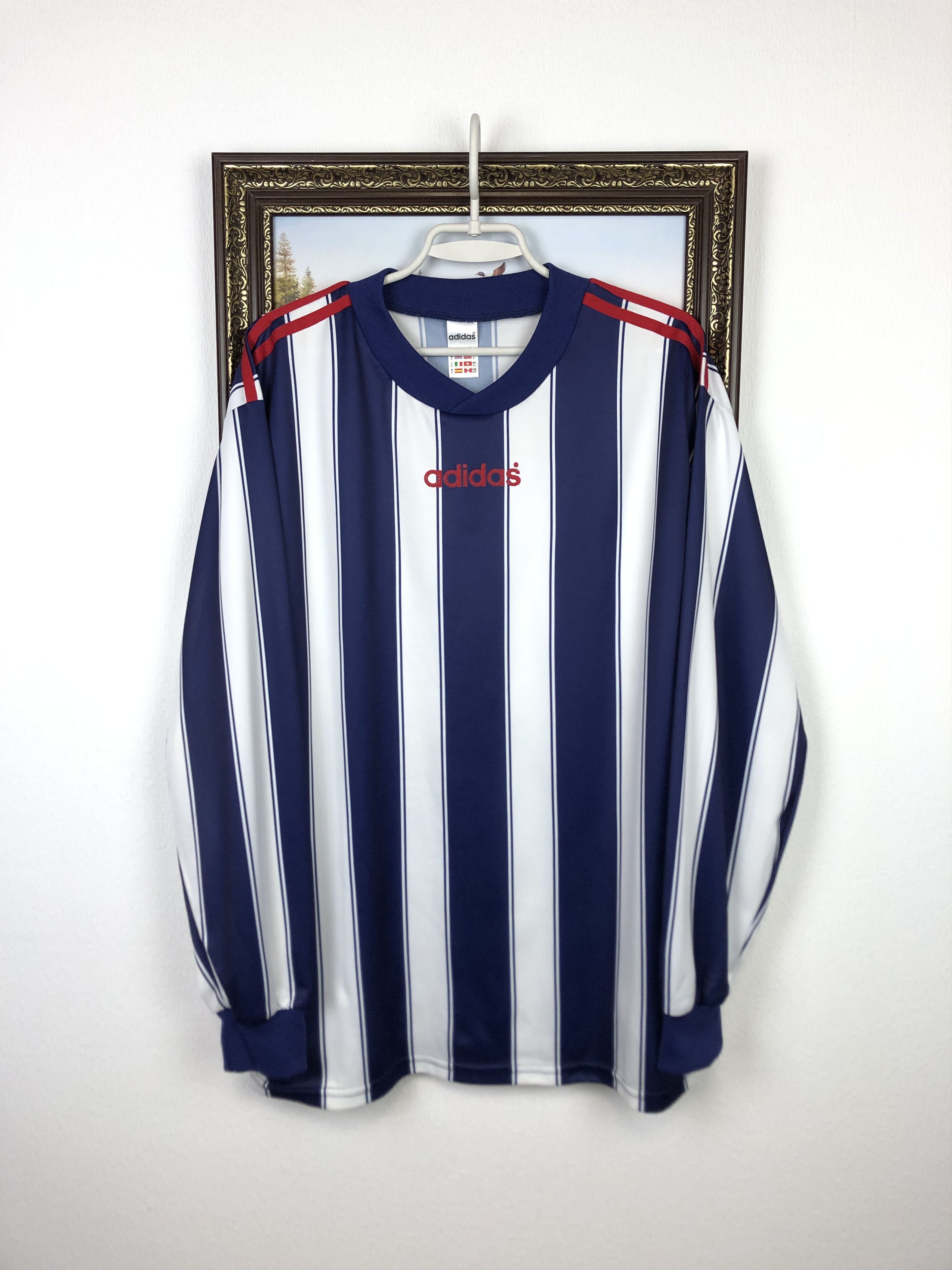 Adidas Vintage Adidas Football Shirt Soccer Template Jersey Tee Size US L / EU 52-54 / 3 - 1 Thumbnail