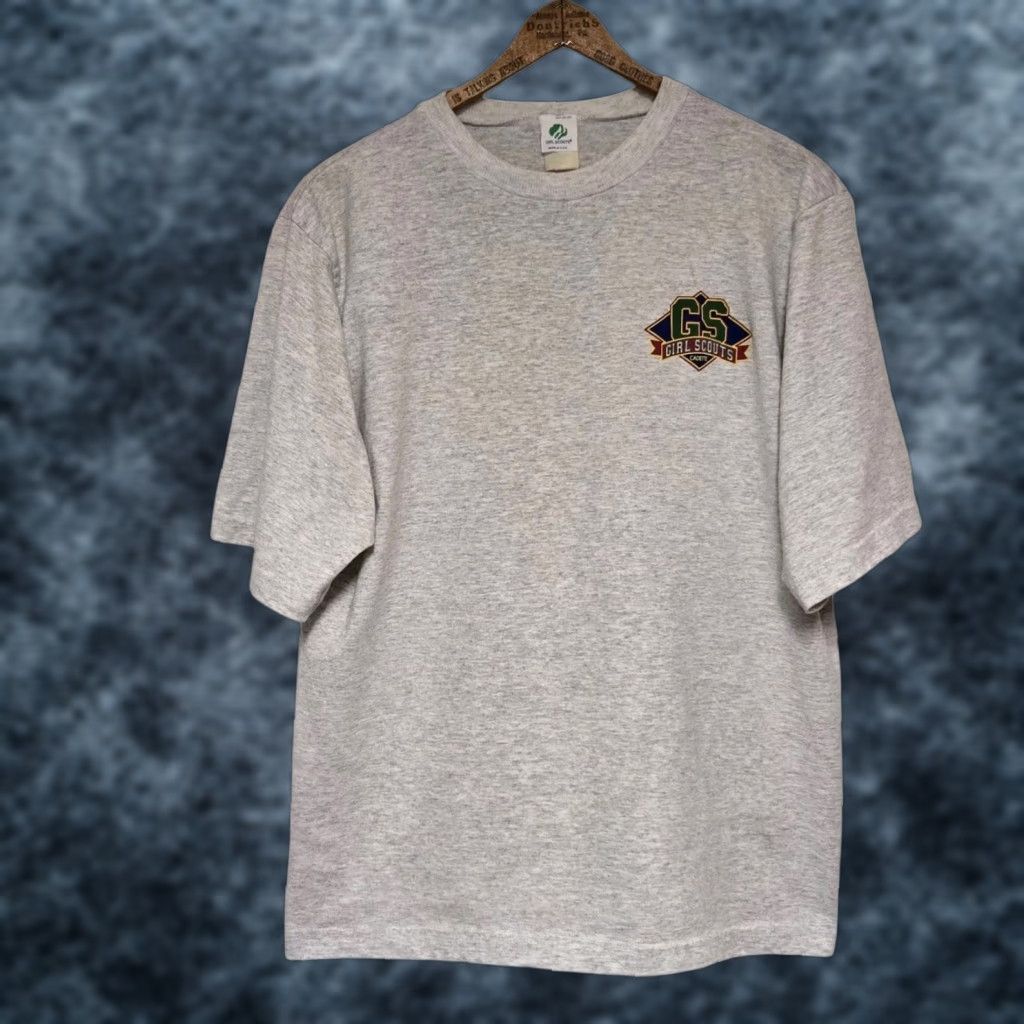 Vintage VINTAGE Cadette T-Shirt Girl Scouts Of America Gray XL 90s 80s Short Sleeve Crew Neck Cotton Men Regular Unbranded Size US XL / EU 56 / 4 - 1 Thumbnail