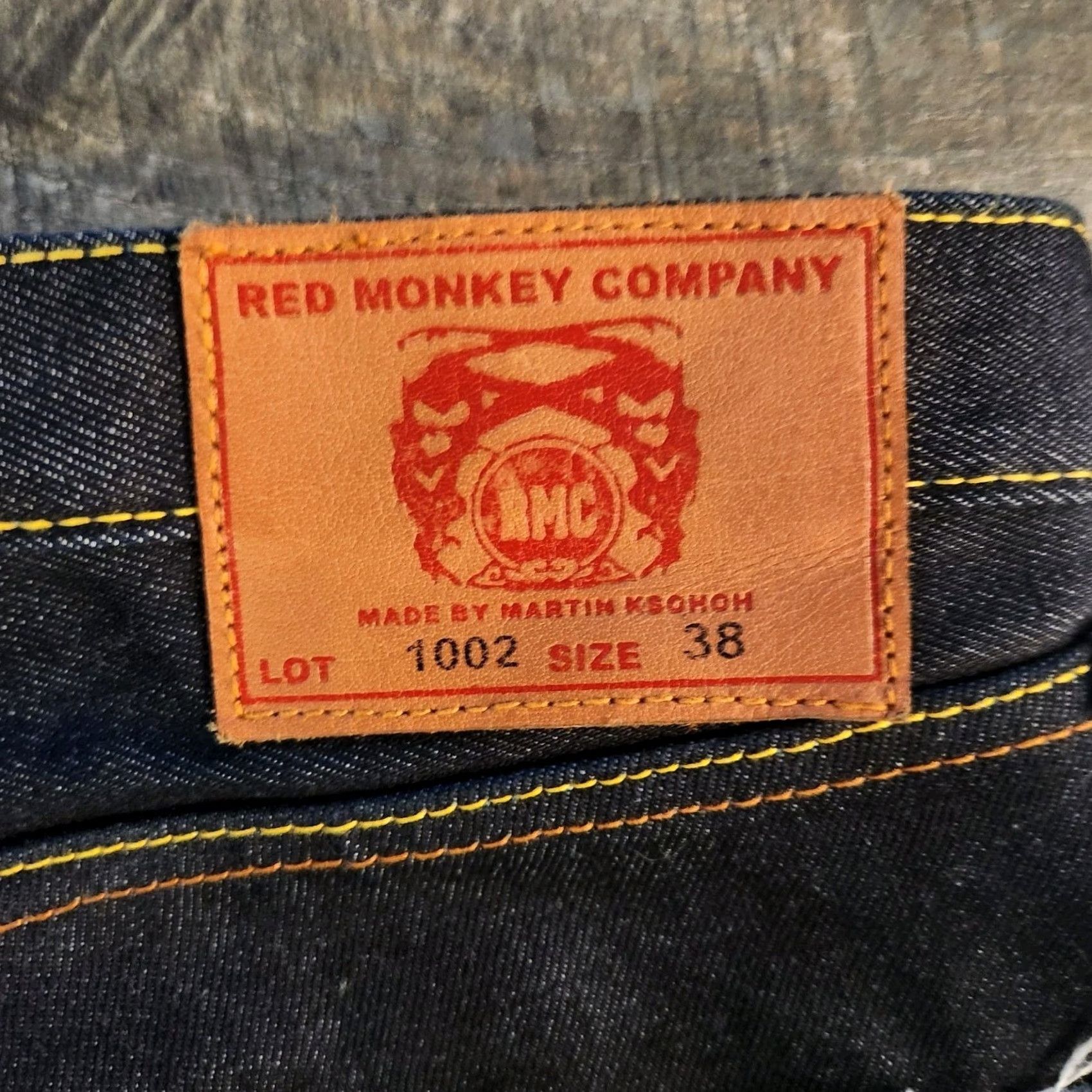 RMC Jeans VINTAGE Red Monkey Jeans Mens 38x36 Baggy Embroidered Dark Blue Wide-Leg Jeans Mens Regular 38x36 Boys? Size US 38 / EU 54 - 5 Thumbnail
