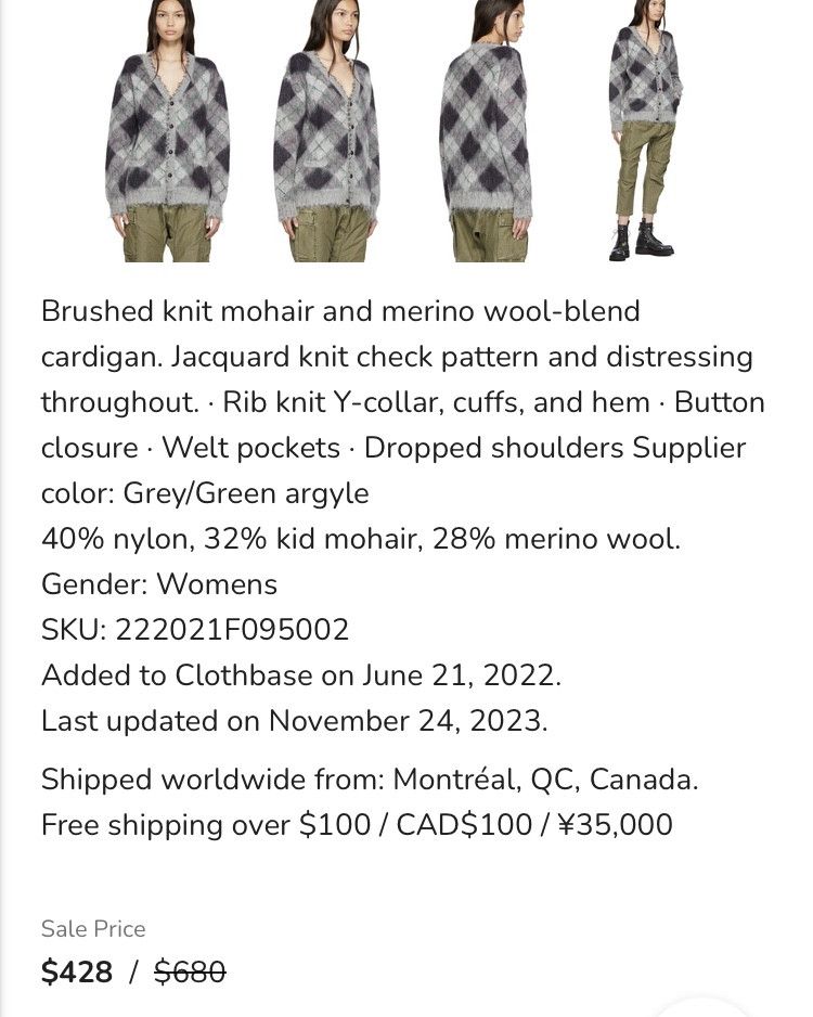 R13 R13 Fluffy Plaid Oversized Distressed Edge Cardigans Size XS / US 0-2 / IT 36-38 - 10 Thumbnail