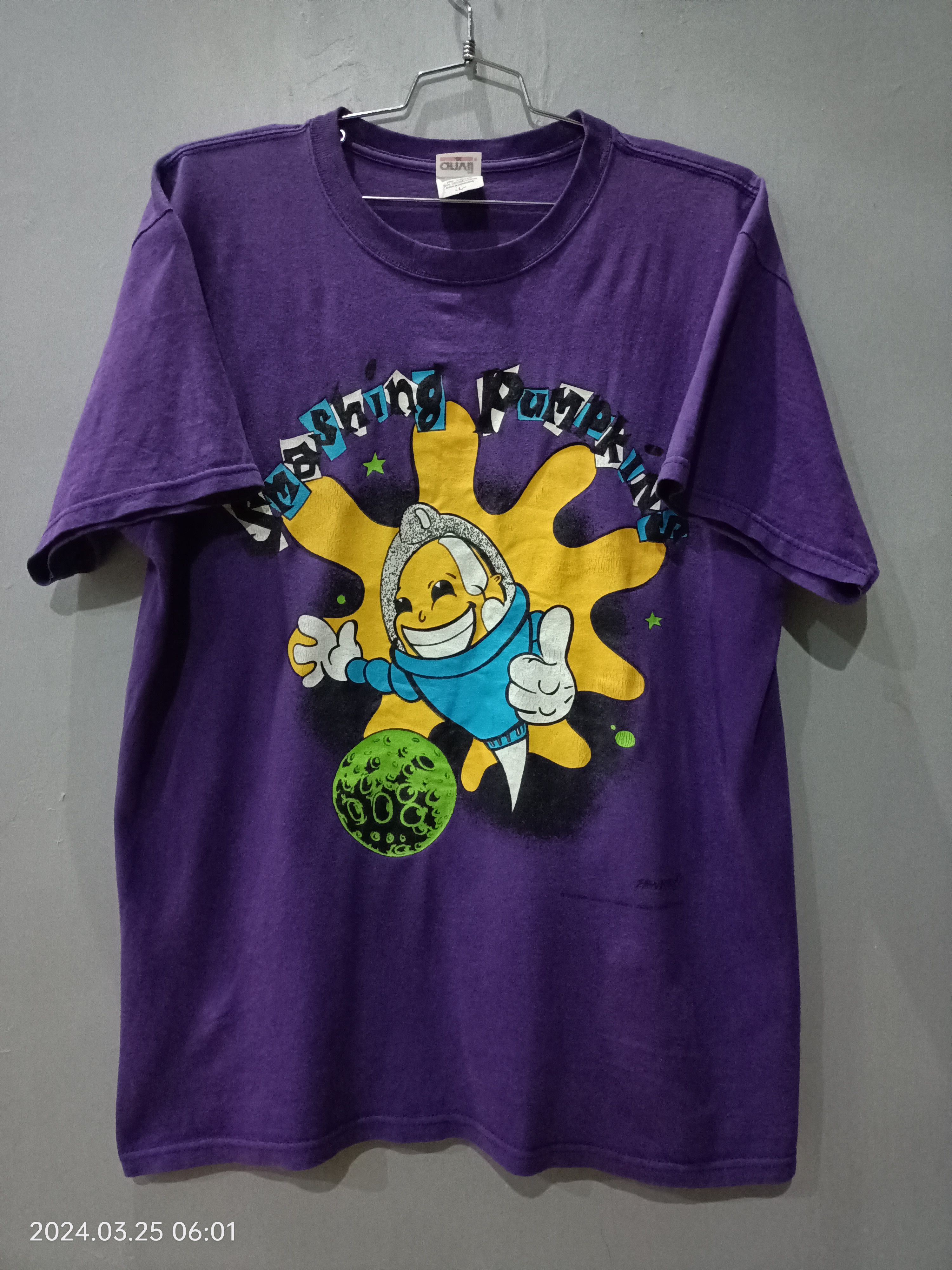 image of Anvil Smashing Pumpkins Starla T-Shirt Purple, Men's (Size Large)