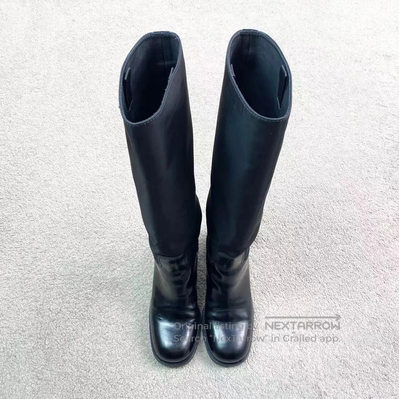 Prada Prada Triangle black shiny boots| Size US 7 / IT 37 - 2 Thumbnail