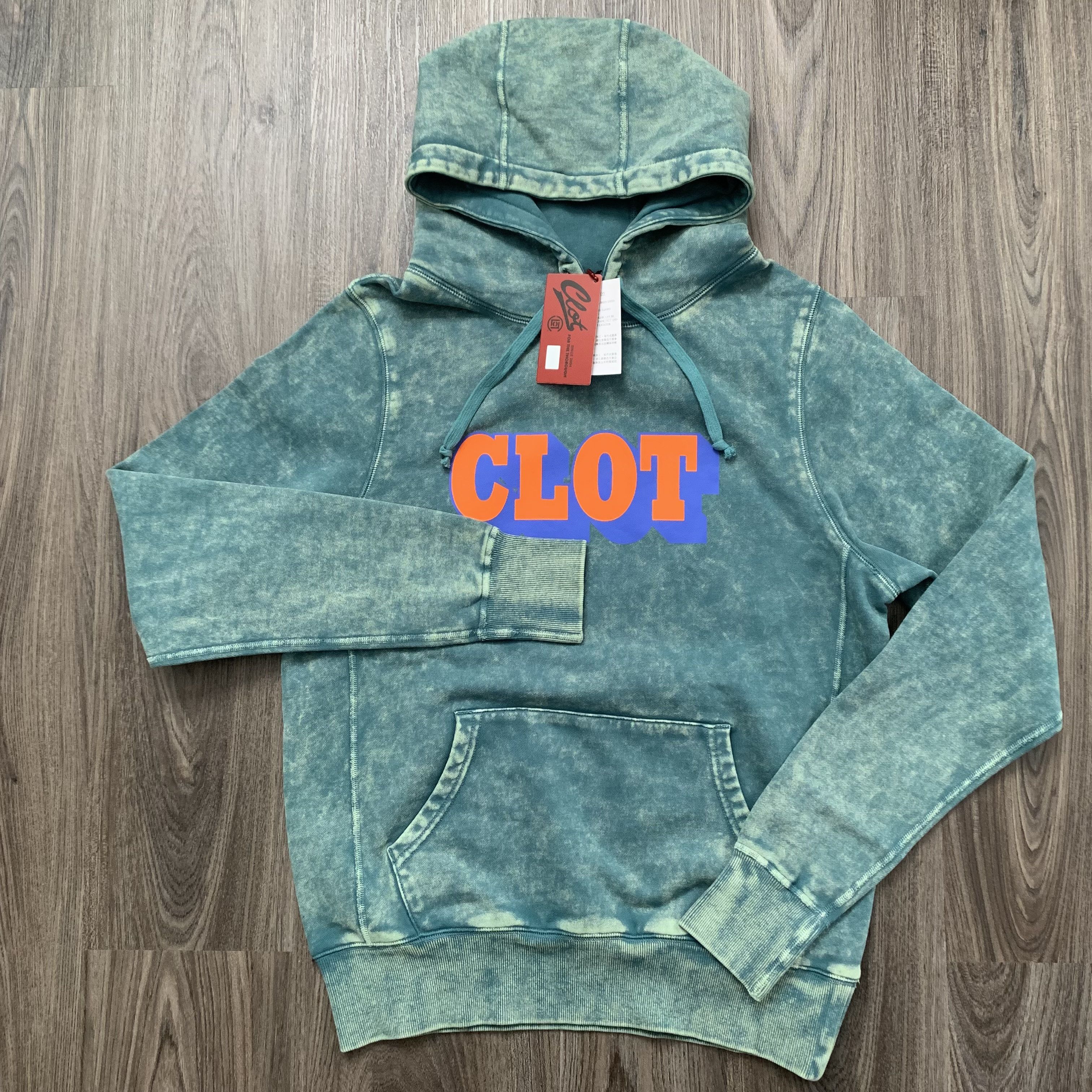 CLOT Clot Green Distressed Shadow Hoodie logo Mens Size Small Size US S / EU 44-46 / 1 - 4 Thumbnail