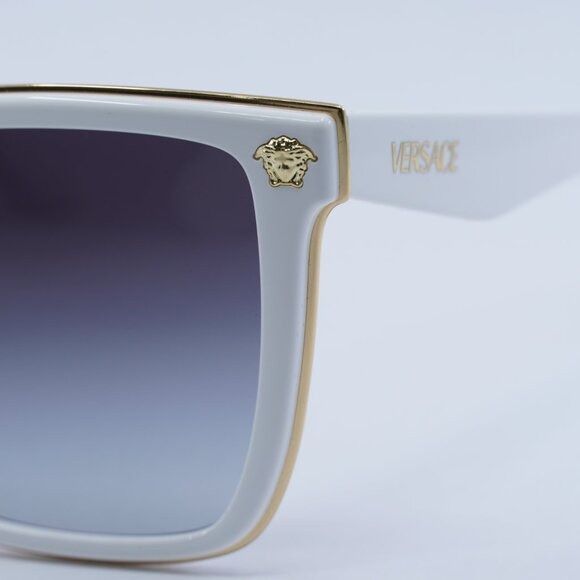 Versace Versace VE2278D 314/8G Sunglasses White Square Frame, Grey L Size ONE SIZE - 8 Thumbnail