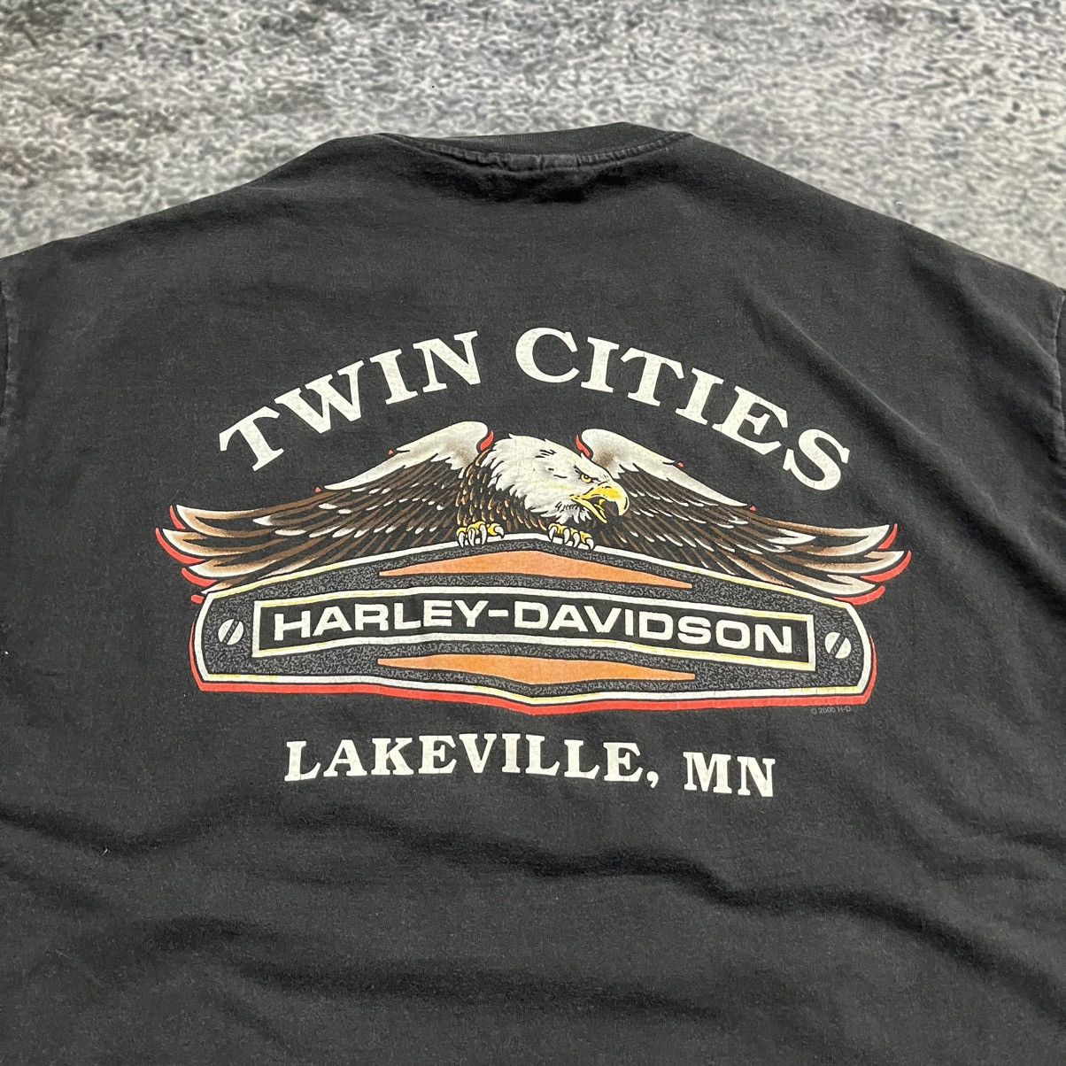 Harley Davidson Vintage Harley Davidson Eagle Logo T Shirt Black Size Large Size US XL / EU 56 / 4 - 5 Thumbnail