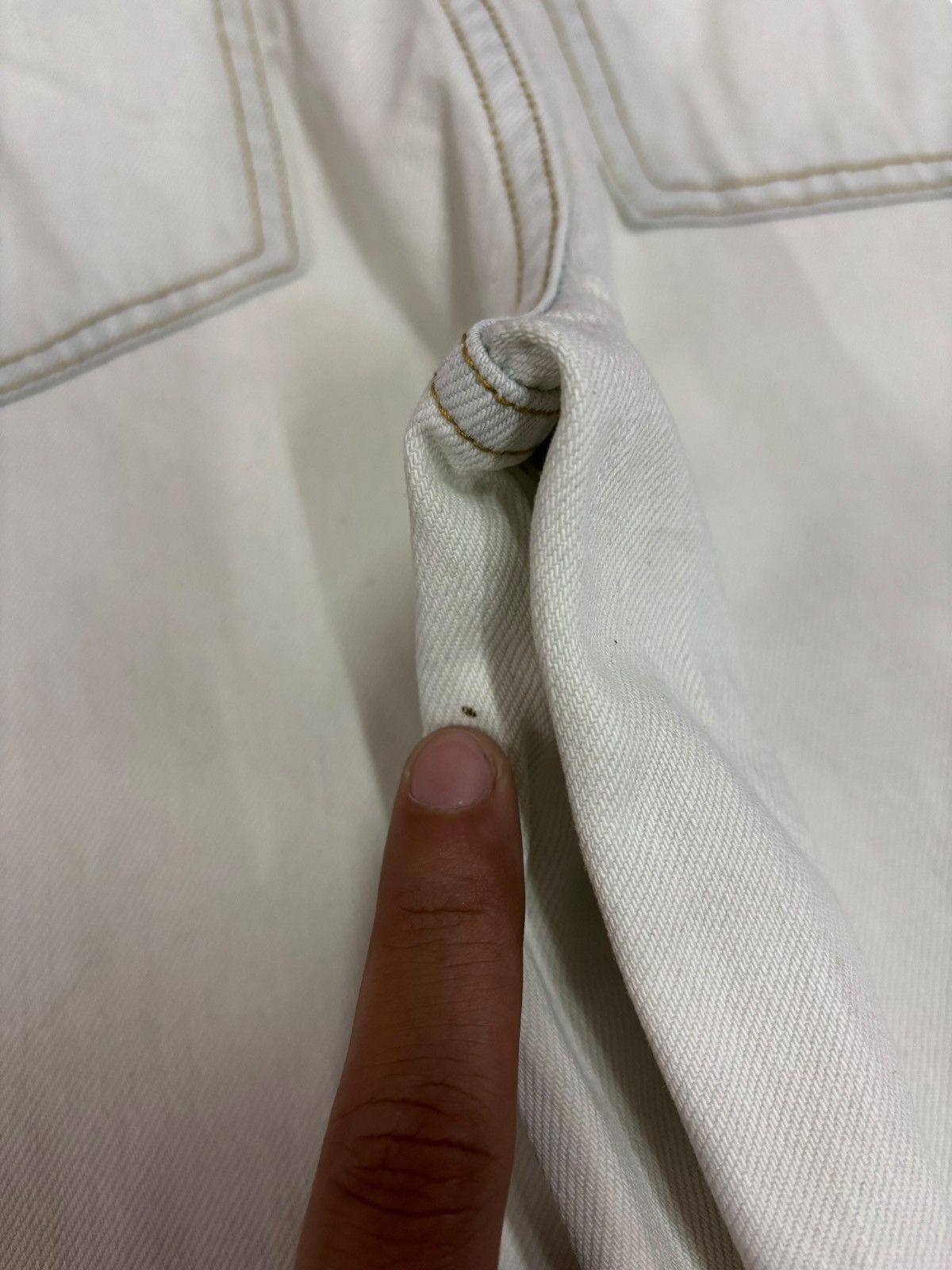 Christophe Lemaire × Lemaire × Vintage Vintage Christophe Lemaire x U Uniqlo White Baggy Jeans Size US 27 - 5 Thumbnail
