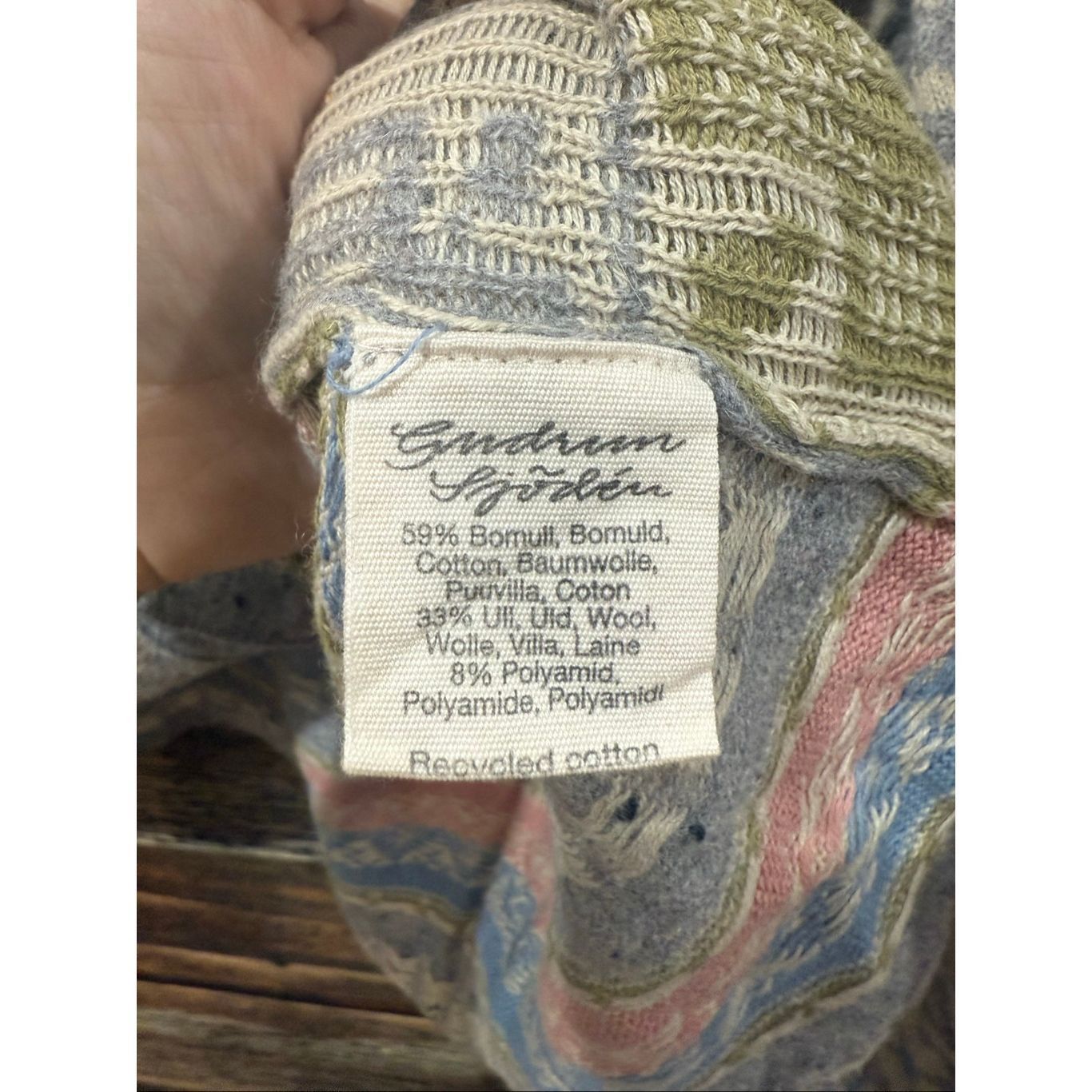 Guru Gudrun Sjödén "Edith" (Piaf) jacquard-knit cardigan sweater Size XXL / US 16-18 / IT 52-54 - 4 Thumbnail