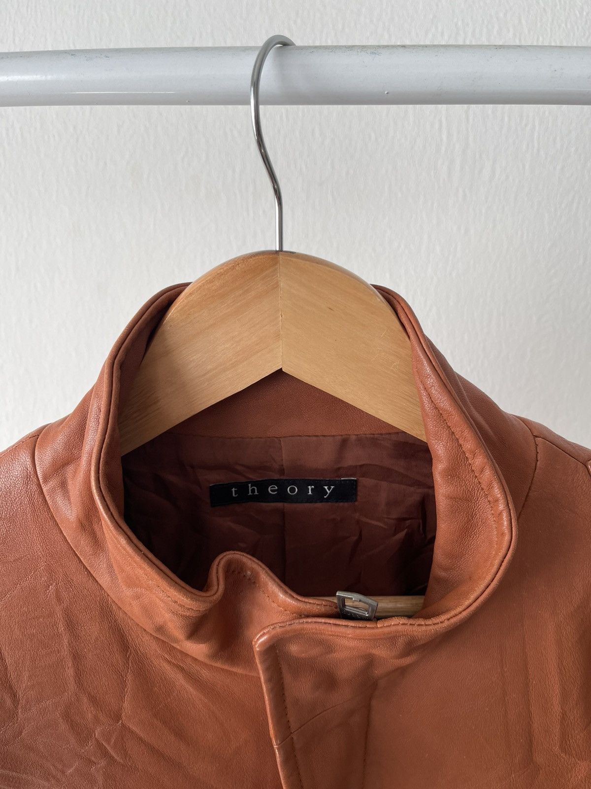 Designer × Theory Theory Sheepskin Leather Zip Jacket Size US M / EU 48-50 / 2 - 10 Thumbnail