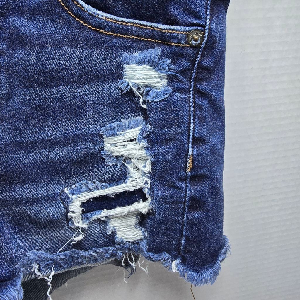 American Eagle Outfitters Women's American Eagle Distressed Hi-Rise Shortie J Shorts00 Size 24" / US 00 / IT 34 - 3 Thumbnail