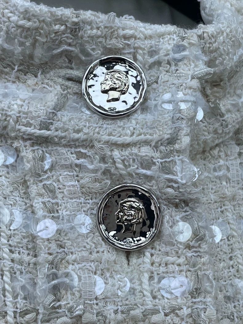 Chanel 25S Beige Sequin Vest