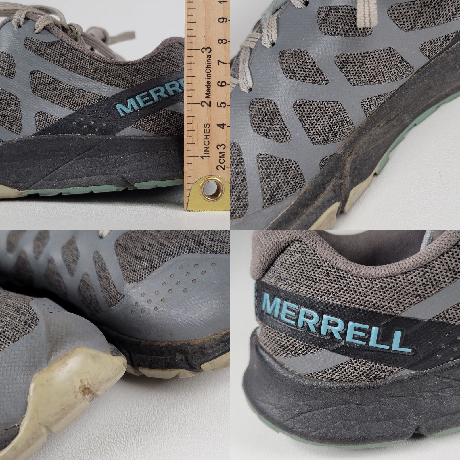 Merrell Merrell Bare Access Flex 2 Castlerock Gray Women Sneakers US 9.5 Shoes Casual Running Breathable Rubber Logo Low Top Lace Up All Seasons Womens Size US 5 / IT 35 - 8 Thumbnail