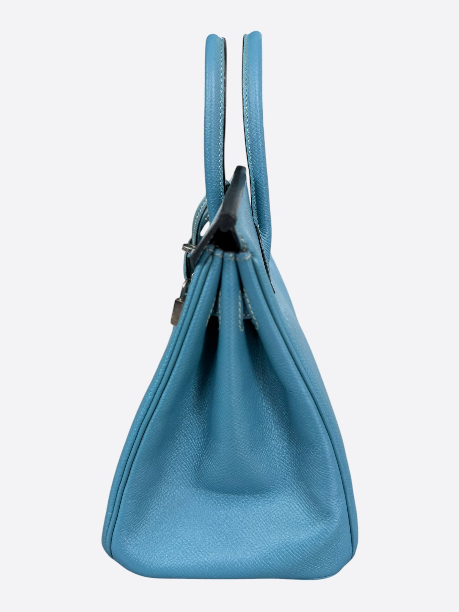 Hermes Hermes Blue Jean Epsom & Palladium Hardware Birkin 25 Size ONE SIZE - 4 Thumbnail