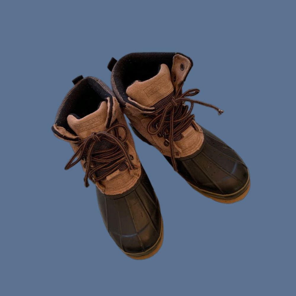 Vintage VINTAGE Boston Accent Sleek Women’s Lace Up Winter Boots Tan Suede Navy Blue 9M Blue Suede Winter Boots Women’s Shoes Duck Boots Size US 9 / IT 39 - 1 Thumbnail