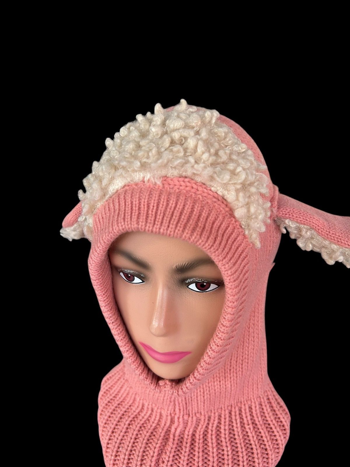 Kapital Balaclava Masked Knitted Bunny fur Japanese Style Size ONE SIZE - 6 Thumbnail