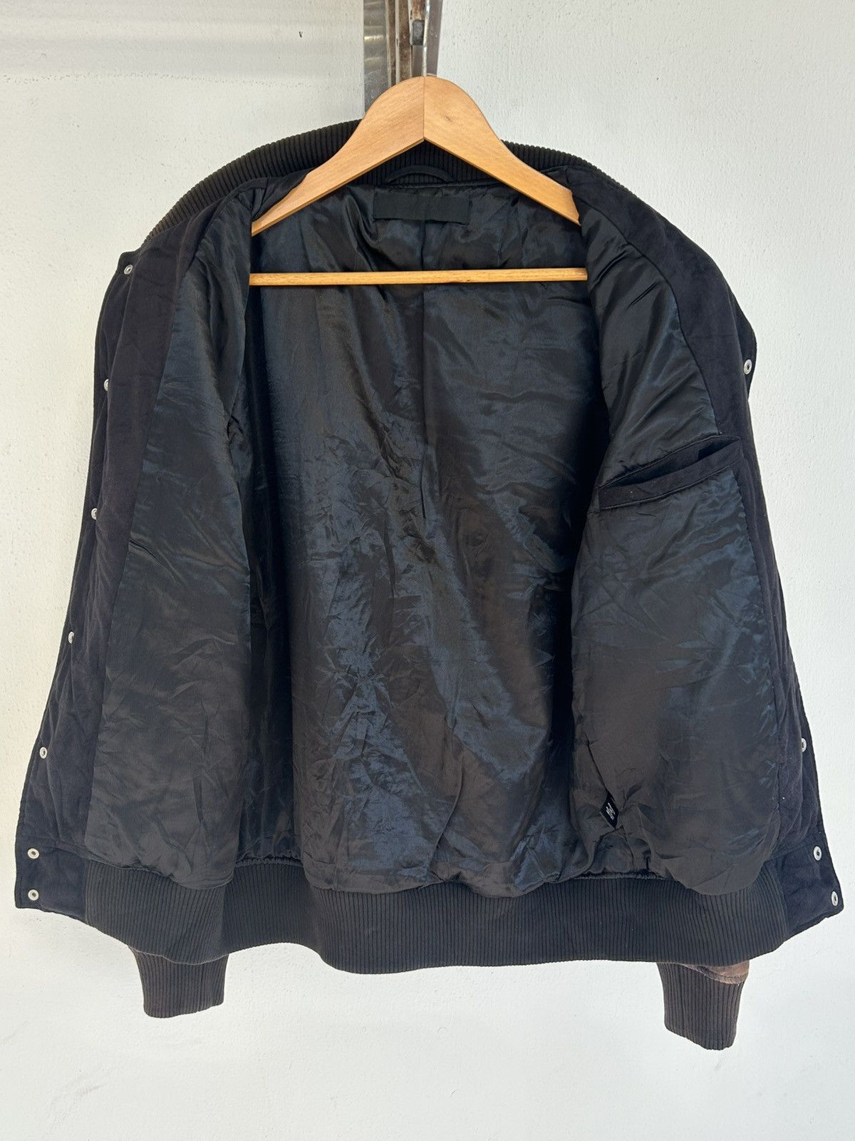 Japanese Brand Black Sovle Sleeve Overprint Bomber Jacket Size US L / EU 52-54 / 3 - 5 Thumbnail