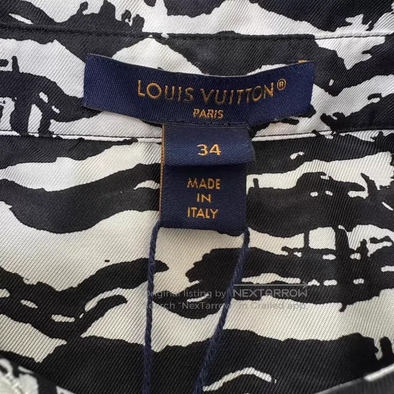 Louis Vuitton Louis Vuitton Black and white tiger stripe silk mulberry s Size XXS / US 00 / IT 34 - 7 Thumbnail