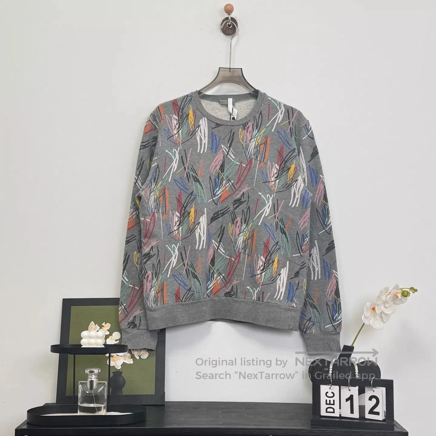 Dior Dior Gray Graffiti Print Sweatshirt. Size US L / EU 52-54 / 3 - 1 Thumbnail