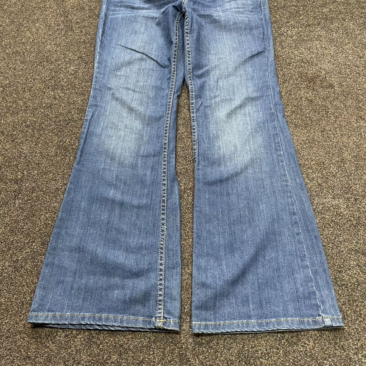 Vintage Y2K Wide Leg Baggy Jeans Faded Bootcut Skate Streetwear Logo Size 32" / US 10 / IT 46 - 5 Thumbnail