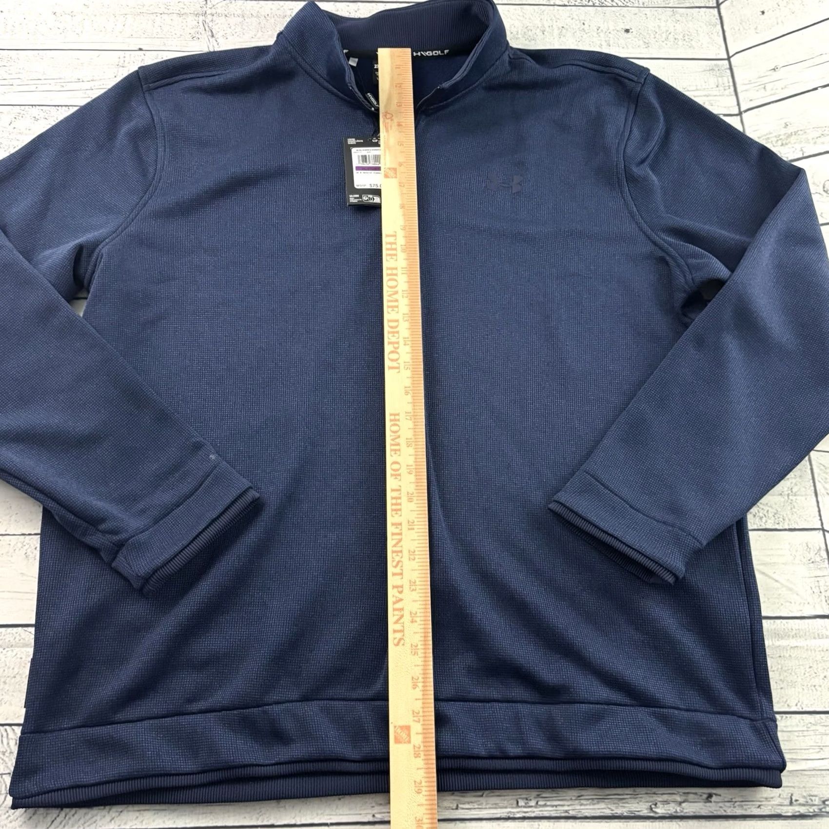 Under Armour Under armour Golf Pullover 1/4 Zip Sweater Fleece Jacket Mens 2XL Blue Size US XXL / EU 58 / 5 - 4 Thumbnail