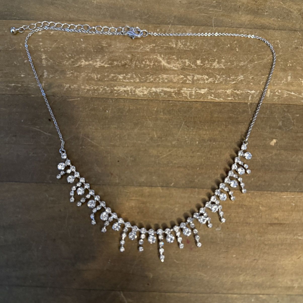Other Silver tone rhinestone icicles necklace Size ONE SIZE - 3 Thumbnail