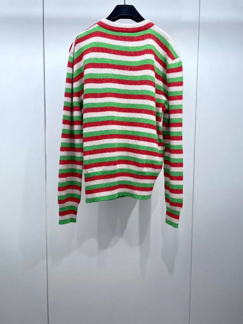 Gucci Gucci Striped knitwear with deer pattern sweater 2504-Nexta Size US M / EU 48-50 / 2 - 2 Thumbnail