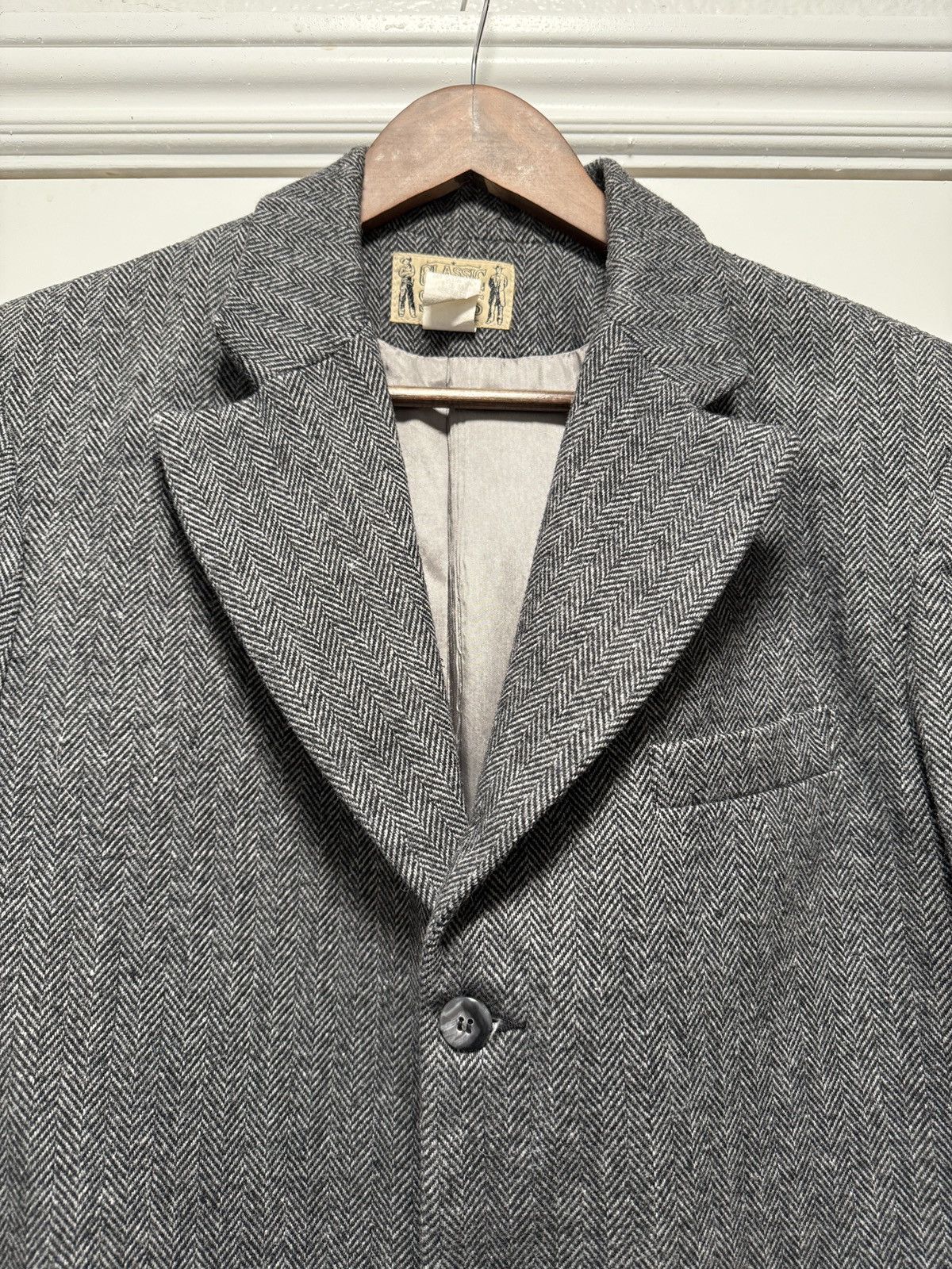 Hedi Slimane Vintage Herringbone Overcoat Size US S / EU 44-46 / 1 - 3 Thumbnail