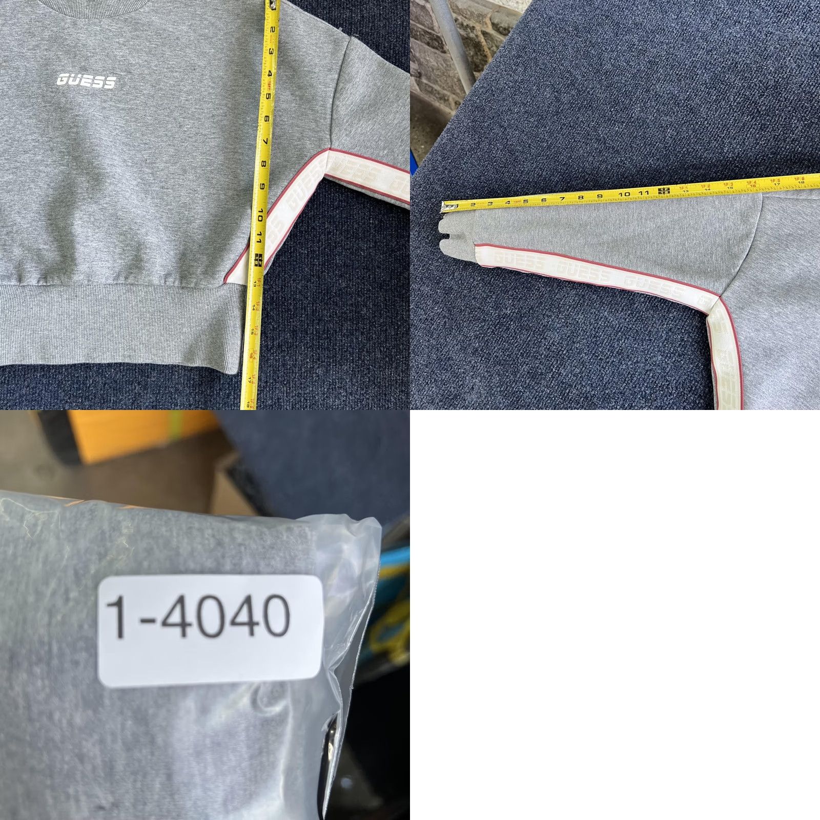 Guess GUESS Sweatshirt Womens XS Gray Cropped Logo Tape Crewneck Fleece Pullover Size XS / US 0-2 / IT 36-38 - 8 Thumbnail