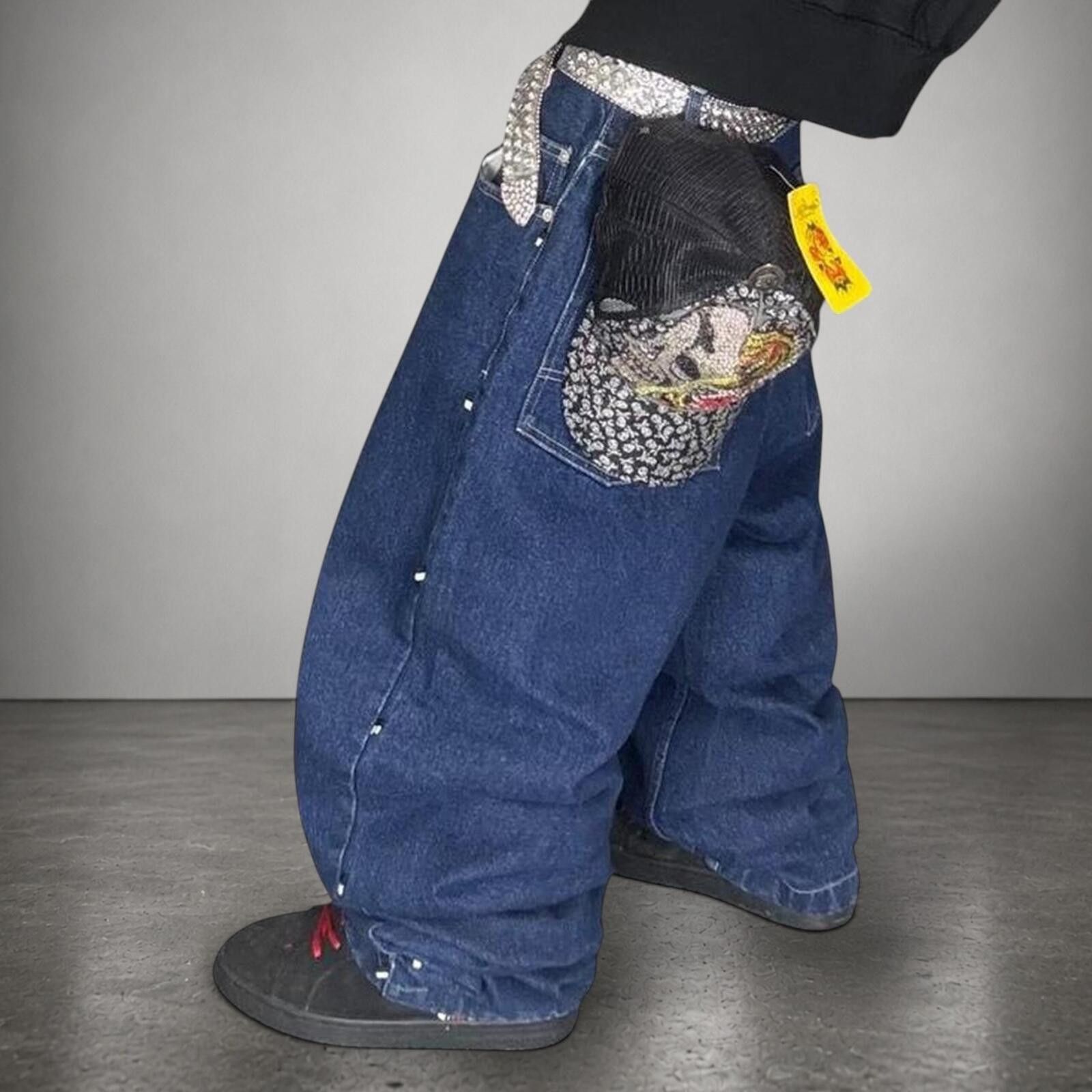 Pure Playaz Y2K Wide Leg Baggy Grunge 2000s Jeans